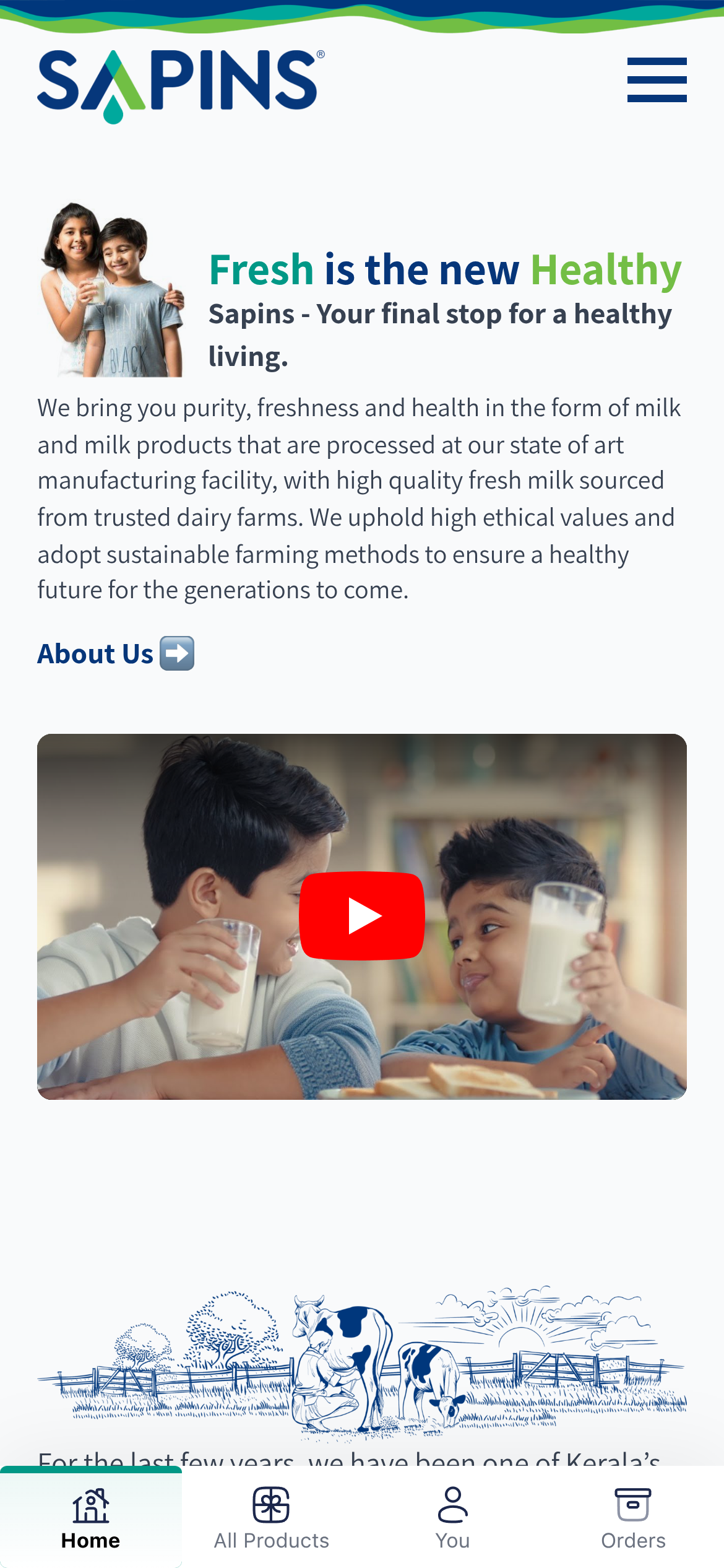 Sapins Dairy - Brand Website